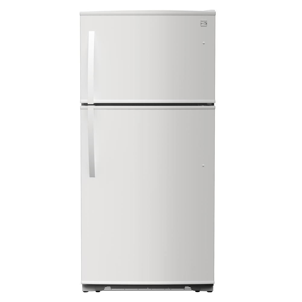 Kenmore 60612 18 cu. ft. Top Freezer Refrigerator with Deli Bin and Glass Shelves - White
