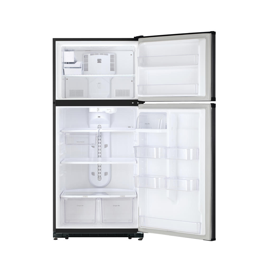 Kenmore 70619 18 cu. ft. Top Freezer Refrigerator with Ice Maker Pre-Installed - Black