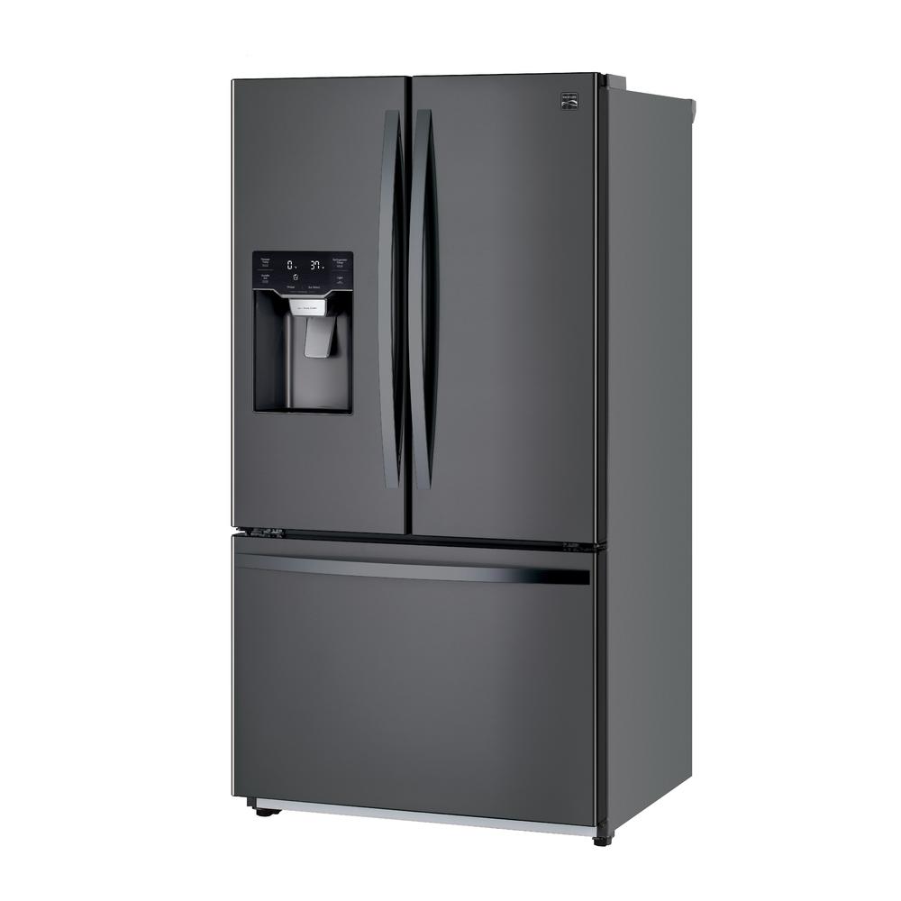 Kenmore 75507 25.5 cu. ft. French Door Refrigerator with Dual Ice Makers Black Stainless Steel
