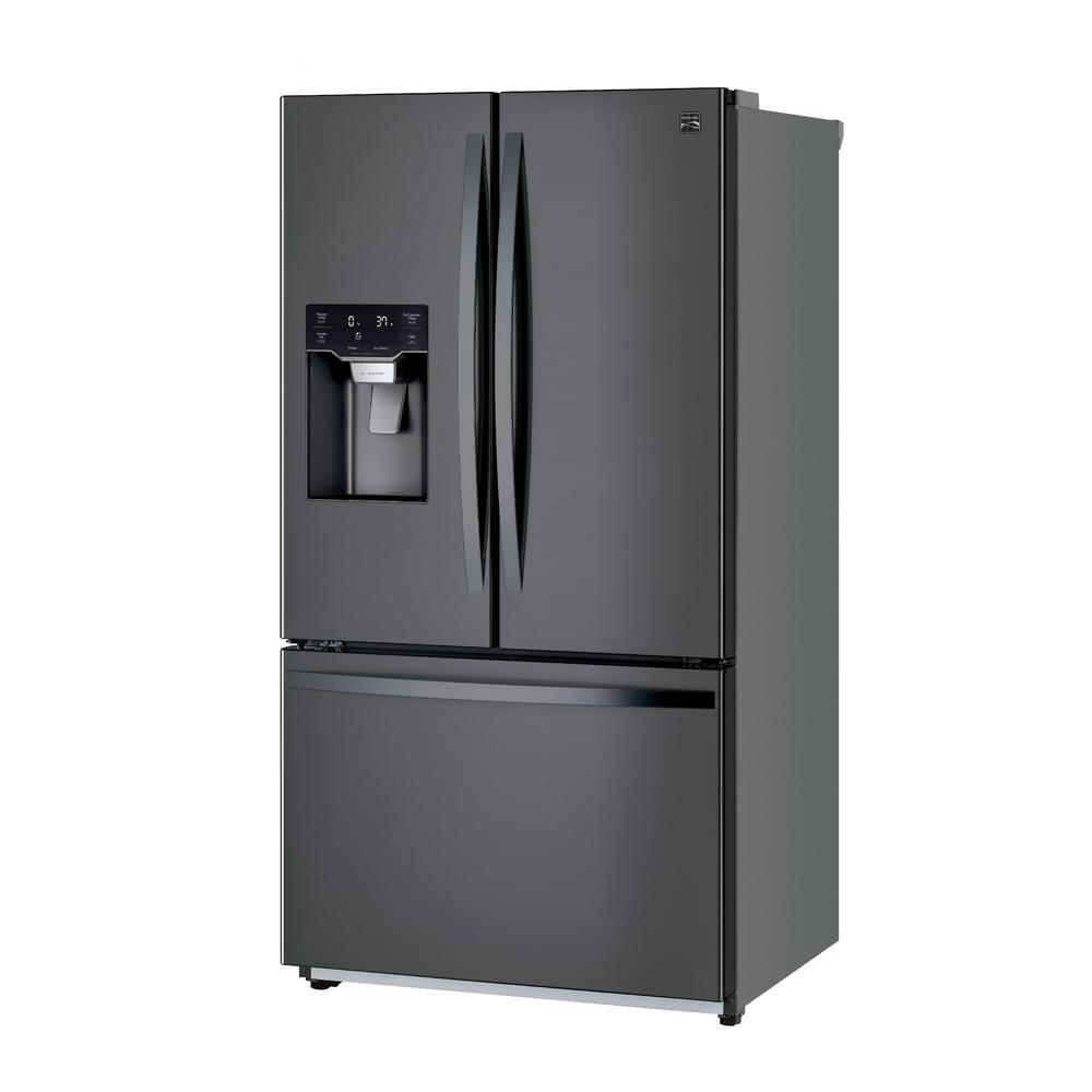 Kenmore 75507  25.5 cu. ft. French Door Refrigerator with Dual Ice Makers - Black Stainless Steel