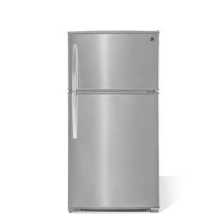 Kenmore 60615 18 Cu Ft Top Freezer Refrigerator With Deli Bin And Glass Shelves Fingerprint Resistant Stainless Steel