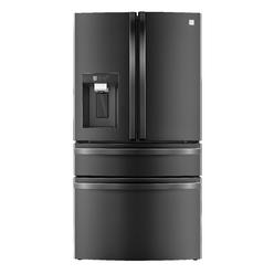 Kenmore Elite 72797 29.5 cu. ft. 4-Door French Door Refrigerator with Internal Cameras and Thawing Drawer - Black Stainless Steel