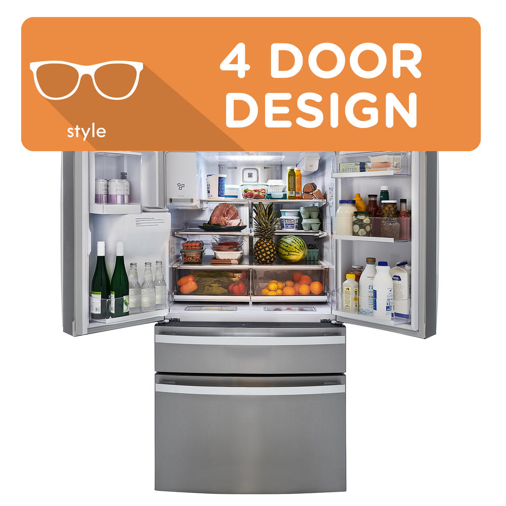 Kenmore Elite 72695 29.5 cu. ft. 4-Door Smart French Door Refrigerator - Fingerprint Resistant Stainless Steel