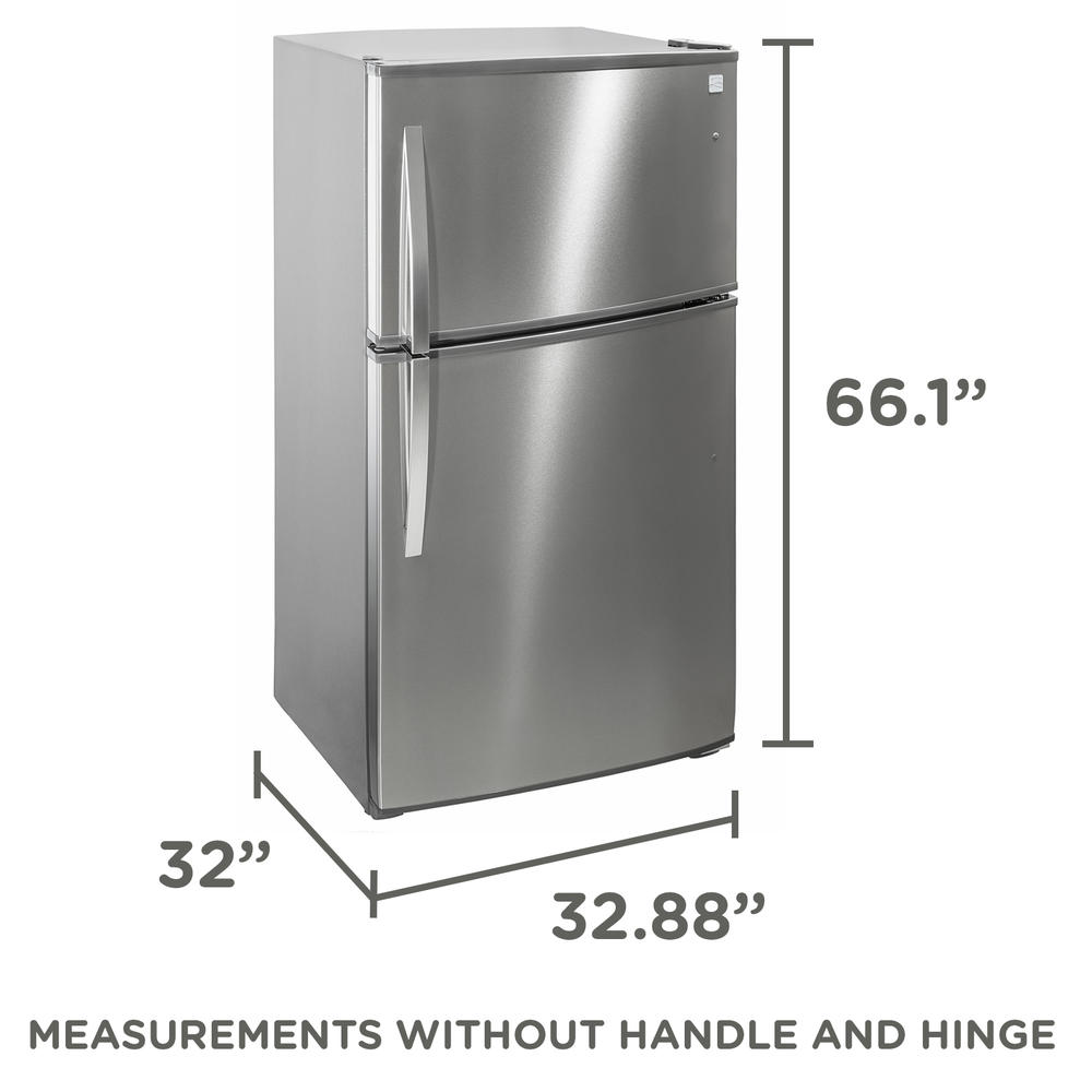 Kenmore 71215  21 cu. ft. Top-Freezer Fridge with Ice Maker - Fingerprint-Resistant Stainless Steel