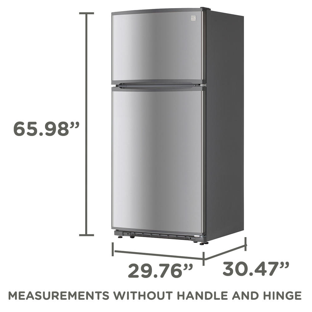 Kenmore 60515  18 cu. ft. Top-Freezer Refrigerator with Glass Shelves - Fingerprint Resistant Stainless Steel