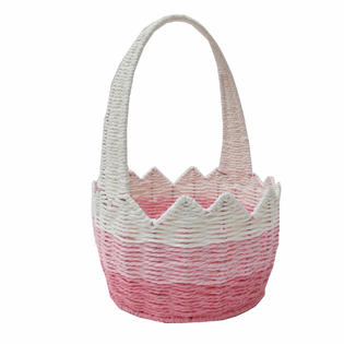 metal extra basket shaped egg pink baskets easter