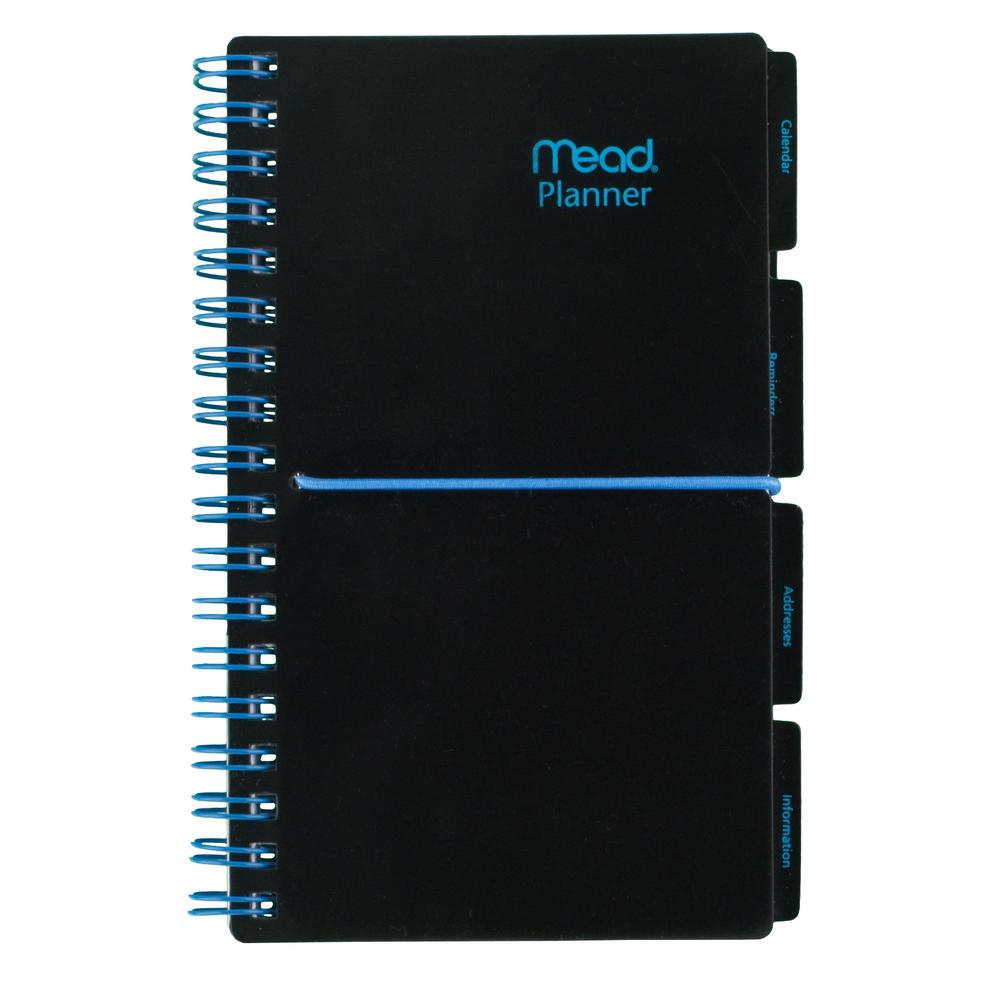Mead TLD91010 Undated Weekly/Monthly Poly Planner w/ Tabs