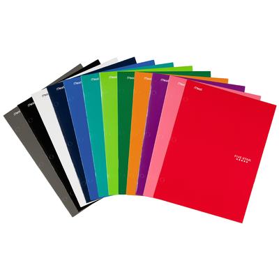 Mead Five Star Assorted Four Pocket Folder - 9 1/2 Inches x 12 Inches - Black