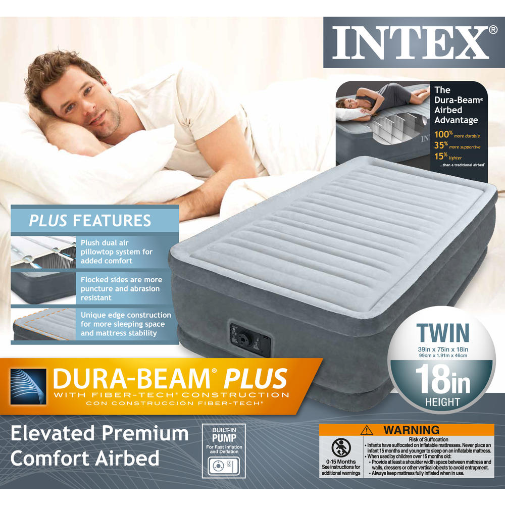 Intex 18" Comfort-Plush Elevated Twin Airbed