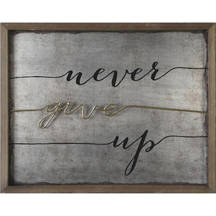 Wood And Metal Inspirational Wall Art Decor