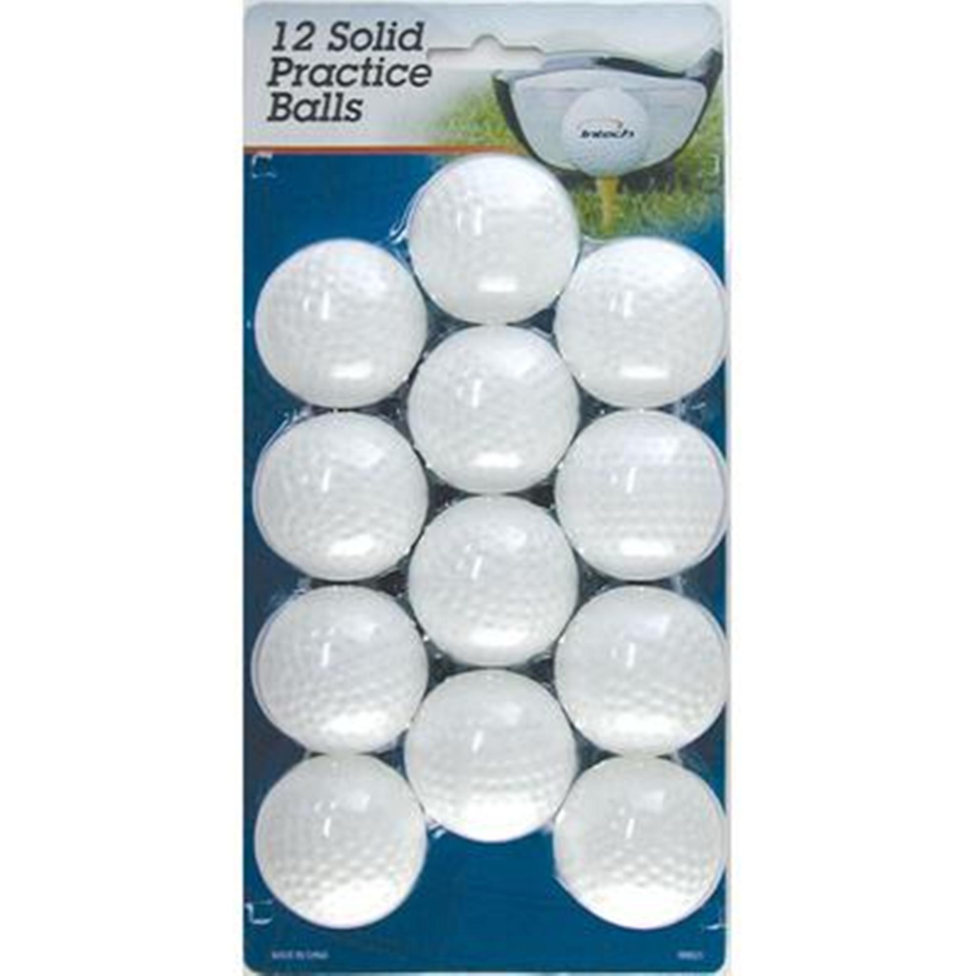 Intech 12 pk. White Practice Golf Balls, Solid
