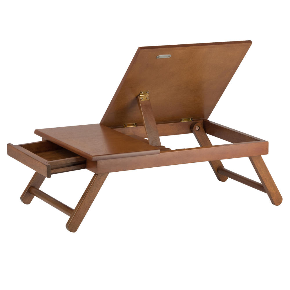 Winsome Anderson Lap Desk, Flip Top with Drawer, Foldable Legs