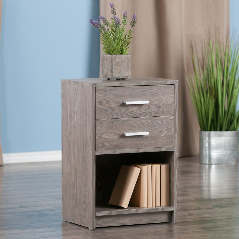 Winsome Molina Accent Table Ash Gray Finish