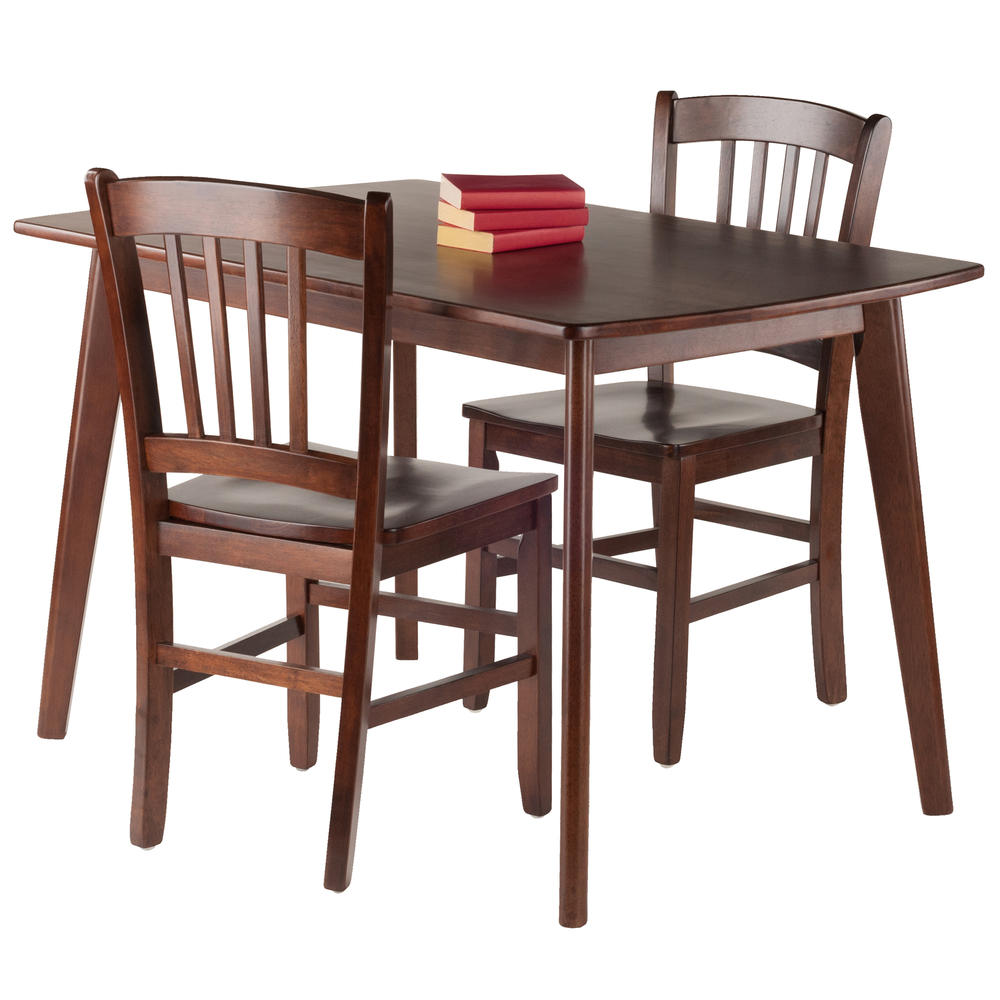 Shaye 3-PC Set Dining Table w/ Slat Back Chairs