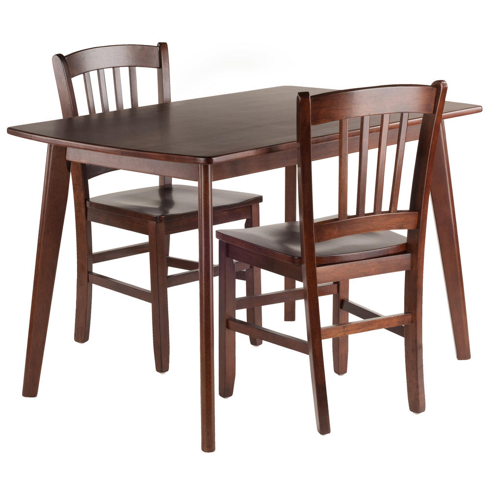 Shaye 3-PC Set Dining Table w/ Slat Back Chairs