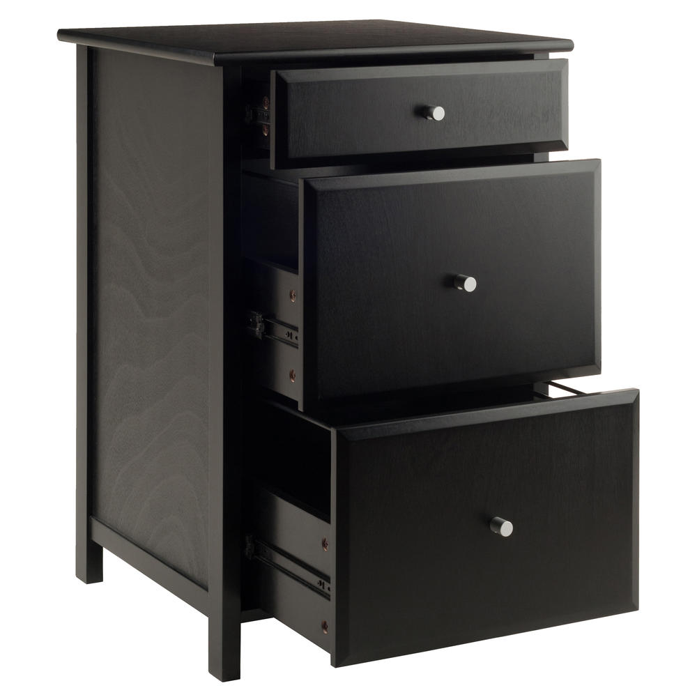Winsome Wood Delta File Cabinet Black