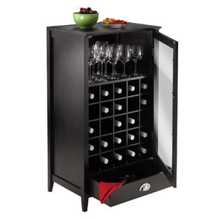 Winsome Wood Bordeaux Modular Wine Cabinet 25-Bottle Slot