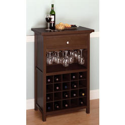 Winsome Wood Winsome Chablis Wine Cabinet, Walnut