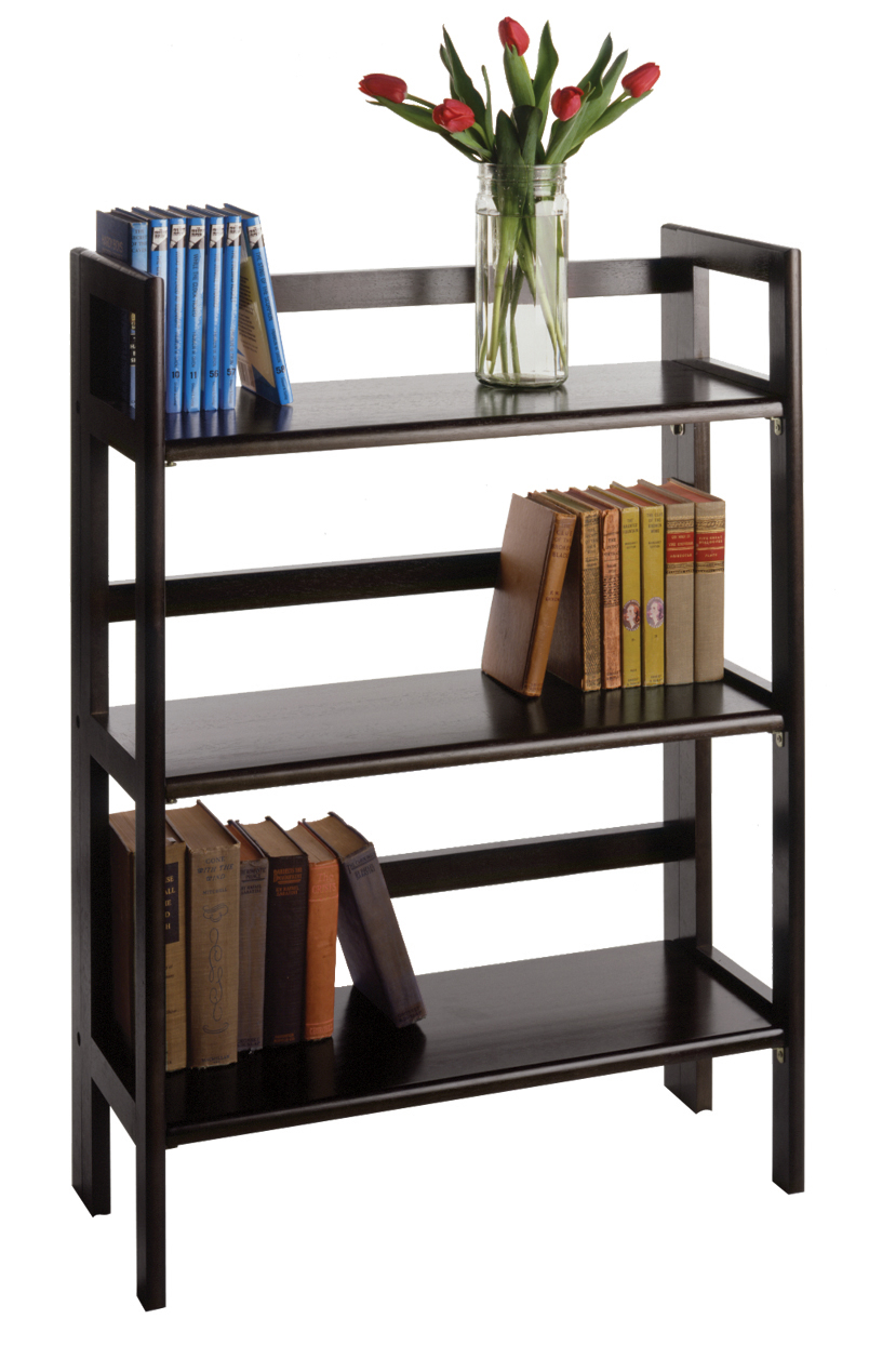 Winsome Wood Terry Folding Bookcase Black
