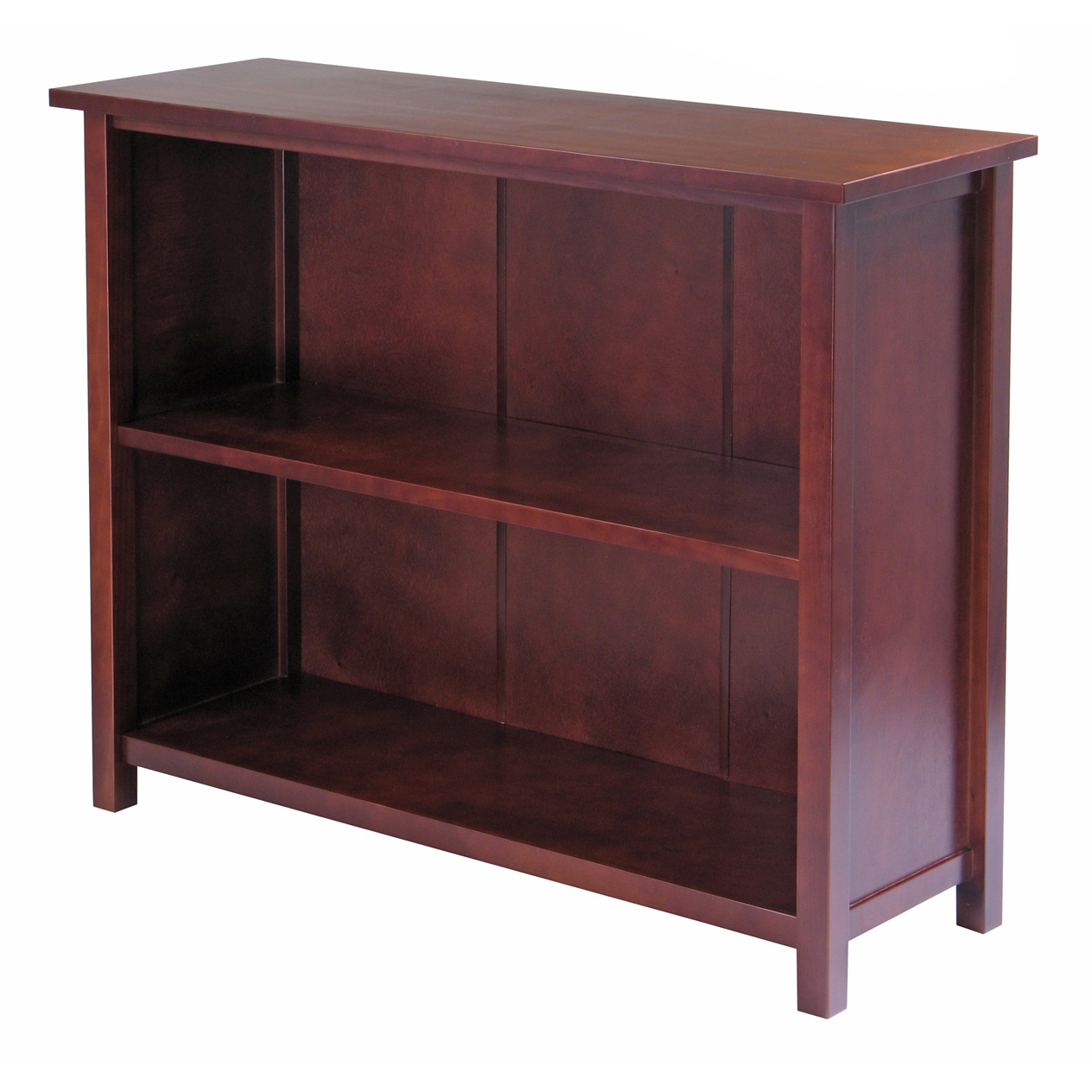 Winsome Wood Milan Storage Shelf or Bookcase, 3-Tier, Long
