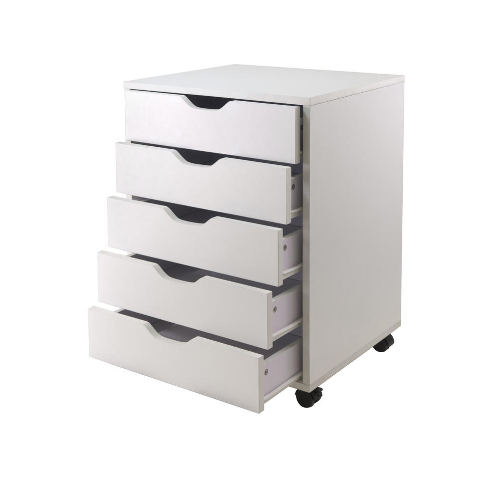 Winsome Wood Halifax Cabinet for Closet / Office, 5 Drawers, White