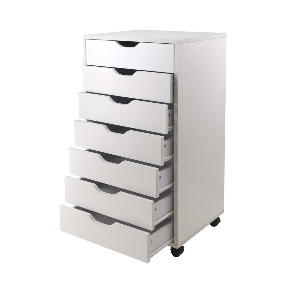 Winsome Wood Halifax Cabinet for Closet / Office, 7 Drawers, White