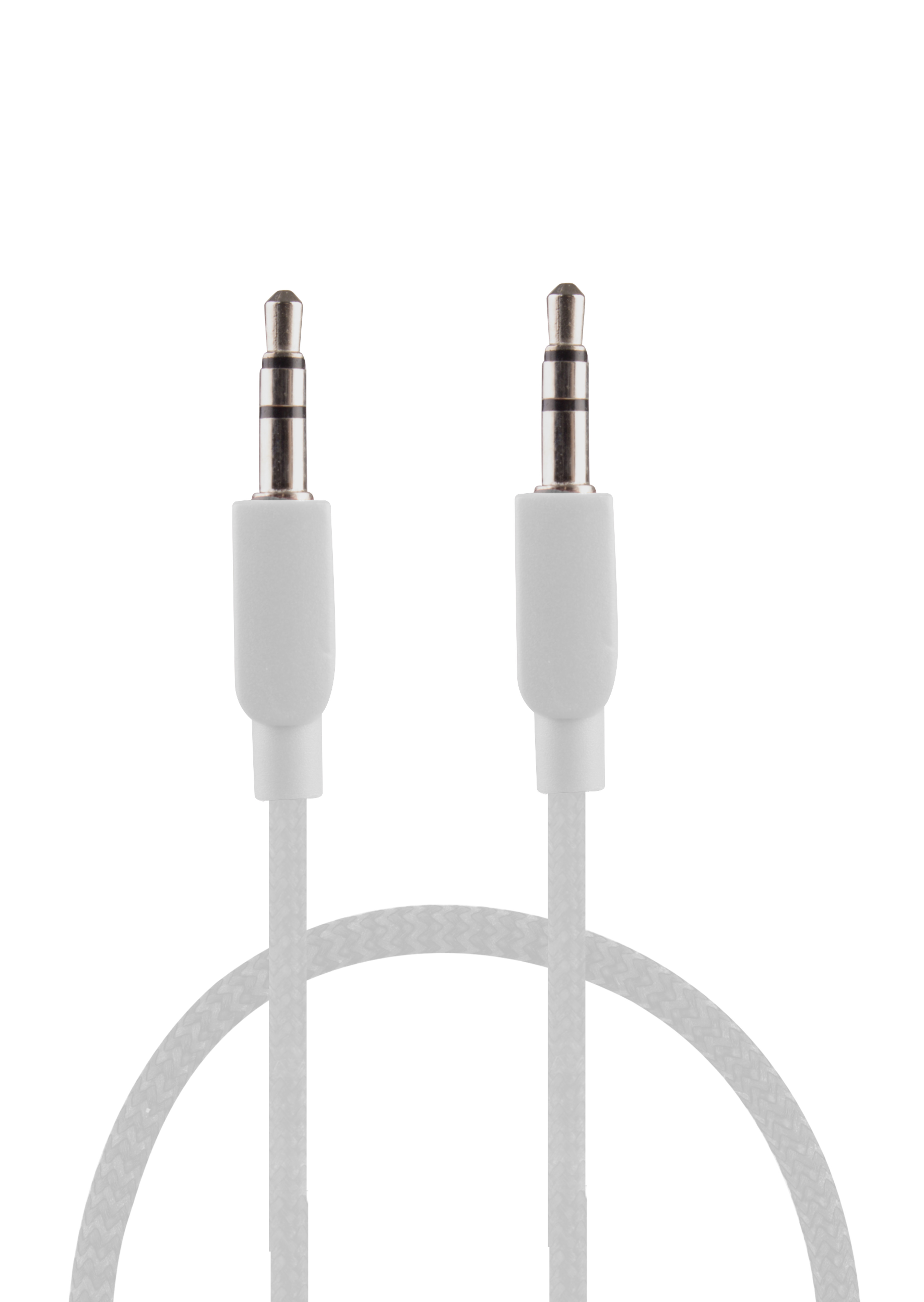 Vivitar 3 ft. Braided Audio AUX Cable - White Vivitar 3 ft. Braided Audio AUX Cable - White