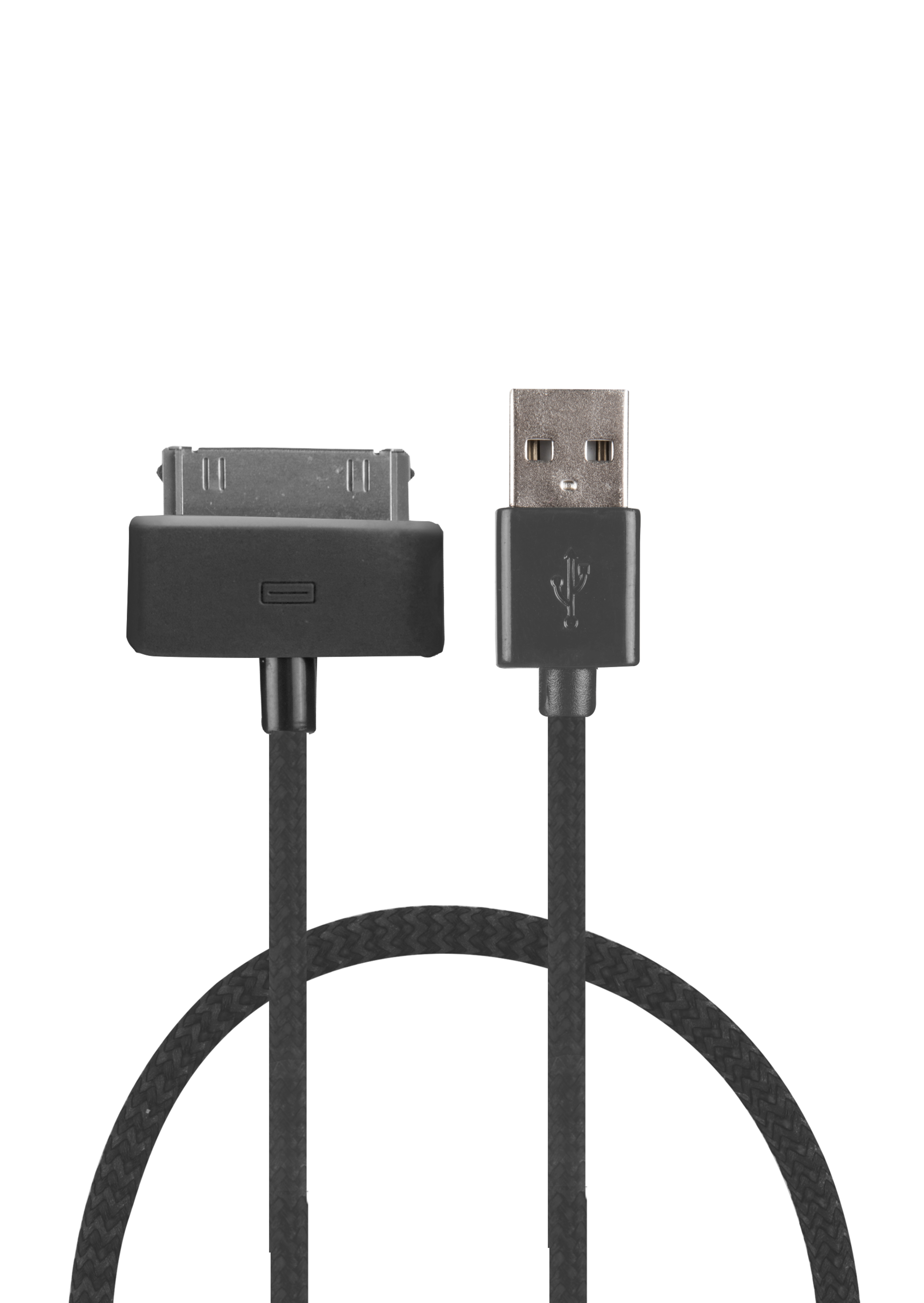 Vivitar 30-Pin 3 ft. Braided Sync & Charge Cable - Black Vivitar 30-Pin 3 ft. Braided Sync & Charge Cable - Black