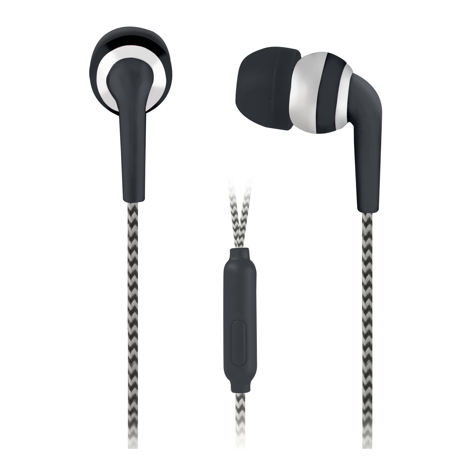 Vivitar VMZ40012-BLK Metallic Stereo Earphones - Black Vivitar VMZ40012-BLK Metallic Stereo Earphones - Black