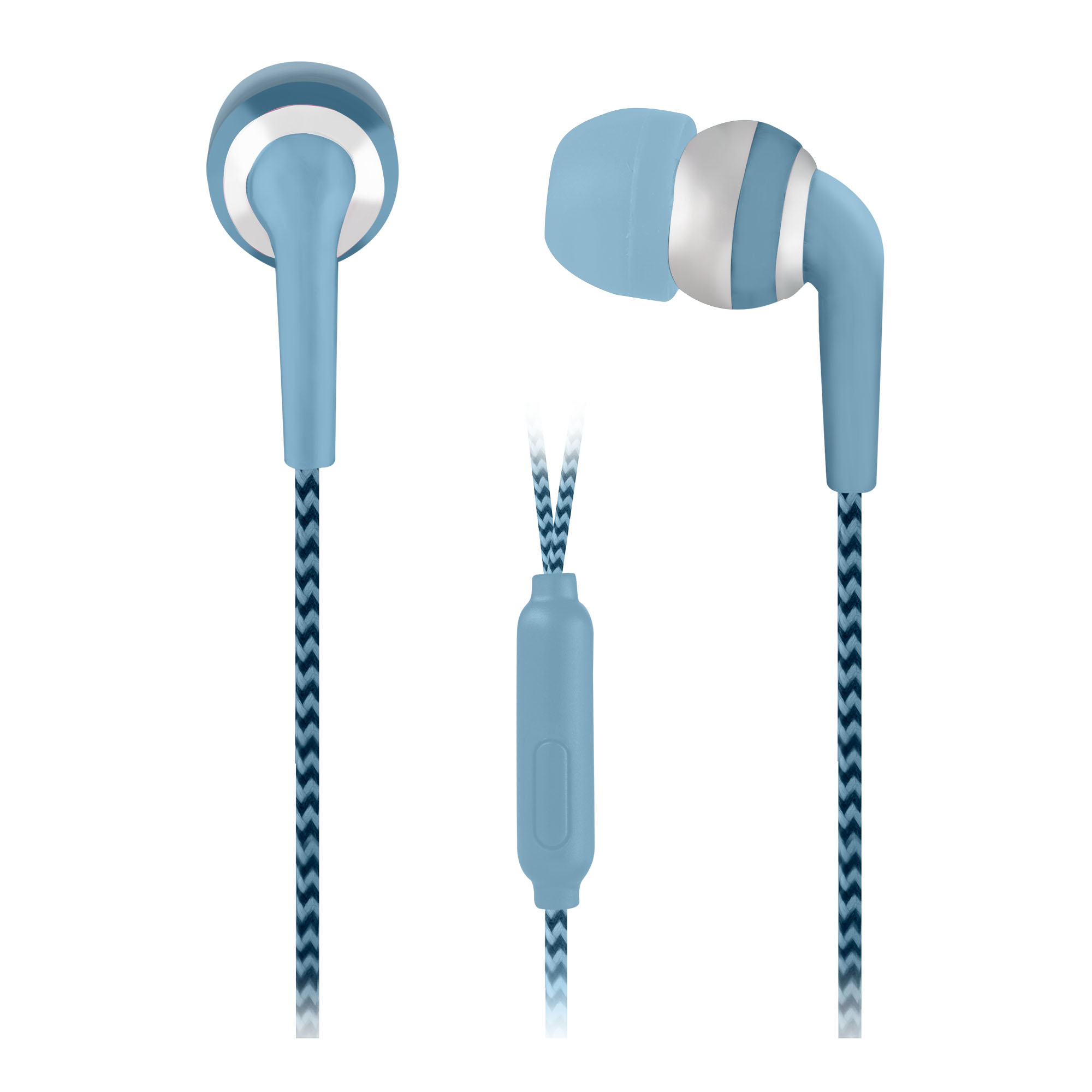 Vivitar VMZ40012-BLU Metallic Stereo Earphones - Blue Vivitar VMZ40012-BLU Metallic Stereo Earphones - Blue