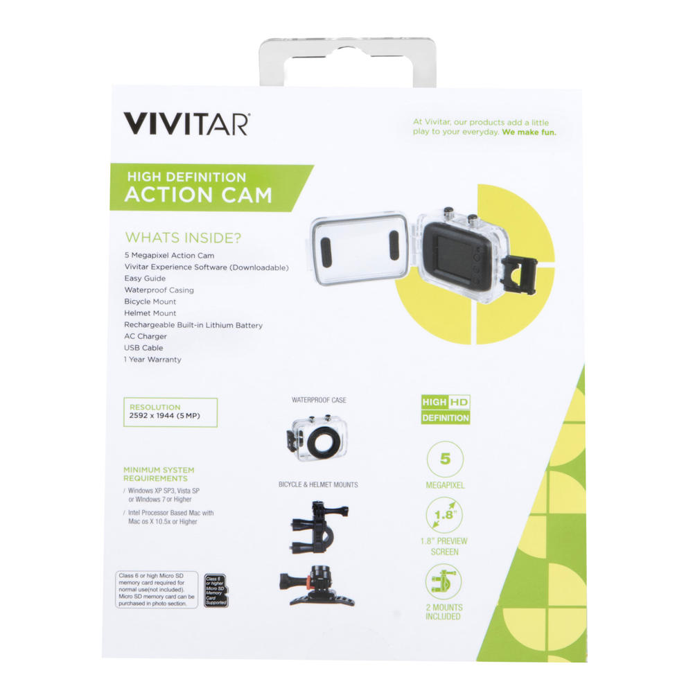 Vivitar DVR783HD-SIL-WM DVR 783HD ActionCam - Silver