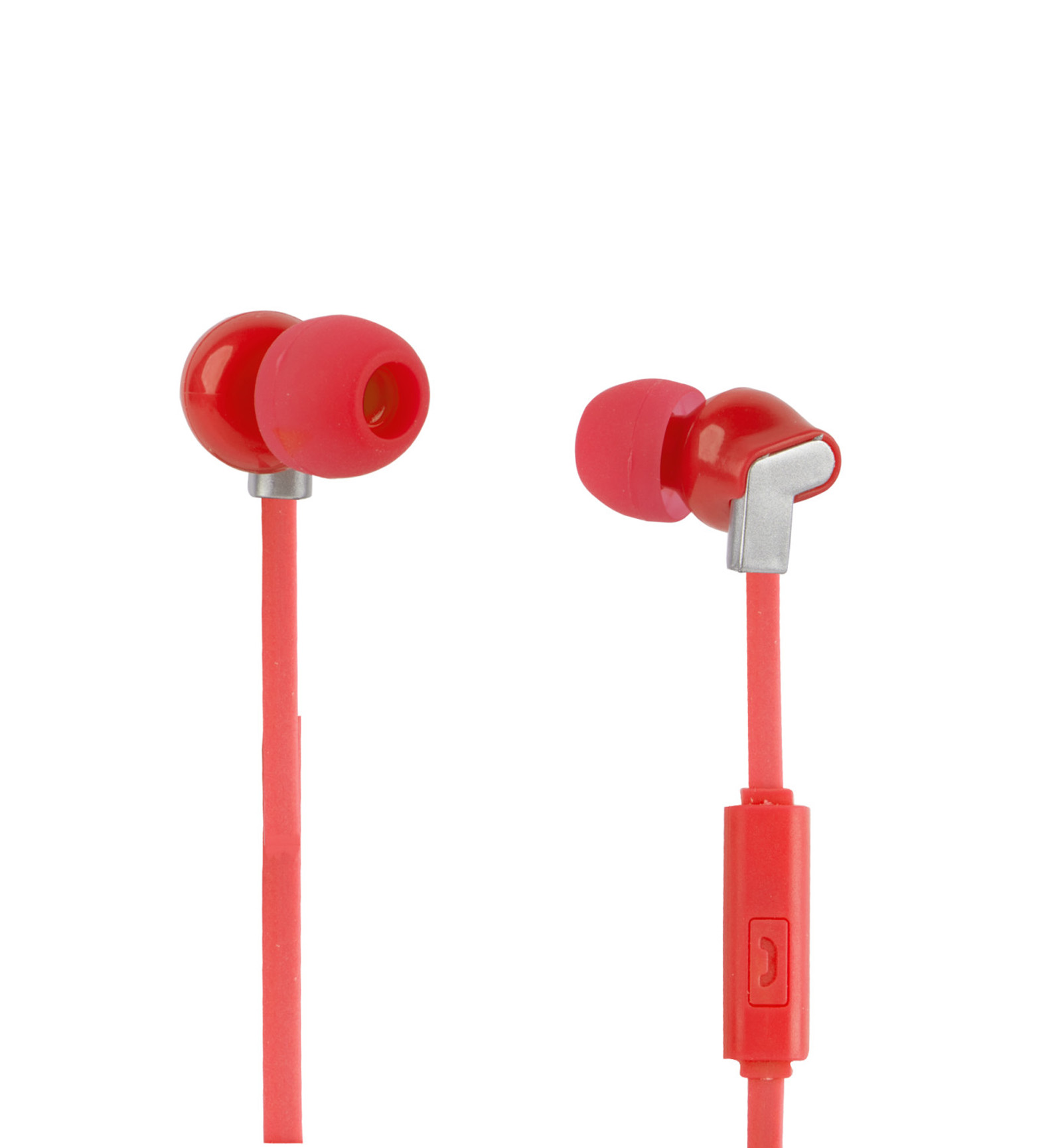 Vivitar VCB40011-RED-KM Chrome Earbuds - Bright Red