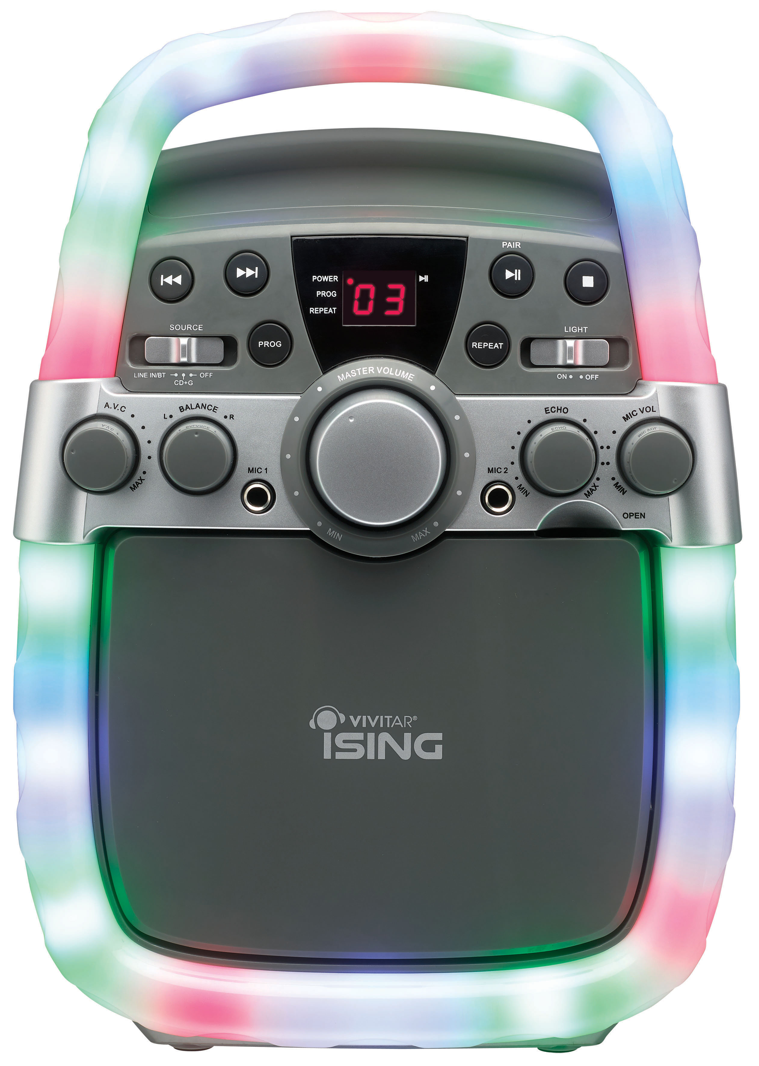 Vivitar iSing Bluetooth Karaoke Machine with Mic - Silver