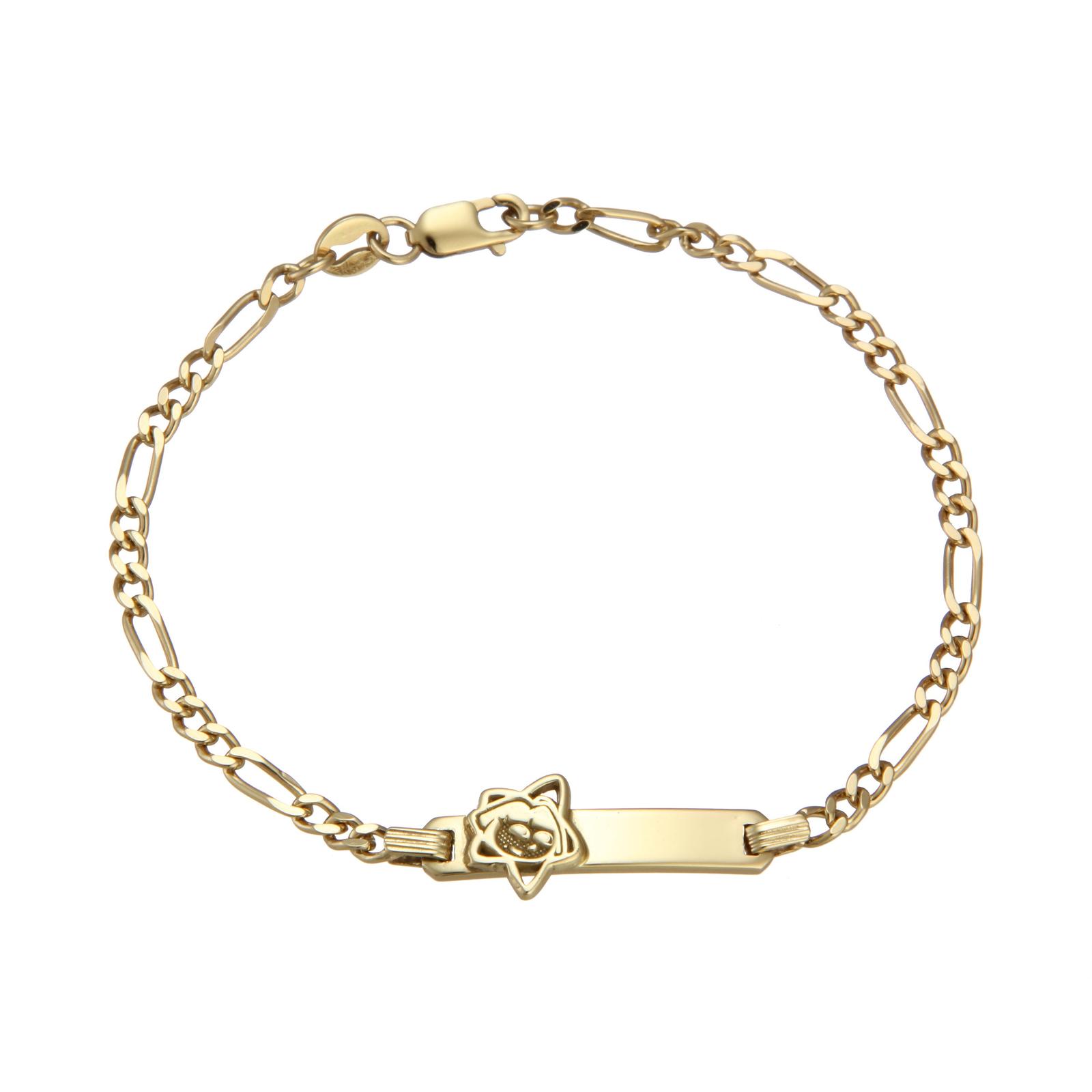 Girls Sterling Silver Yellow Gold Plated Dora Id Bracelet Girls Sterling Silver Yellow Gold Plated Dora Id Bracelet