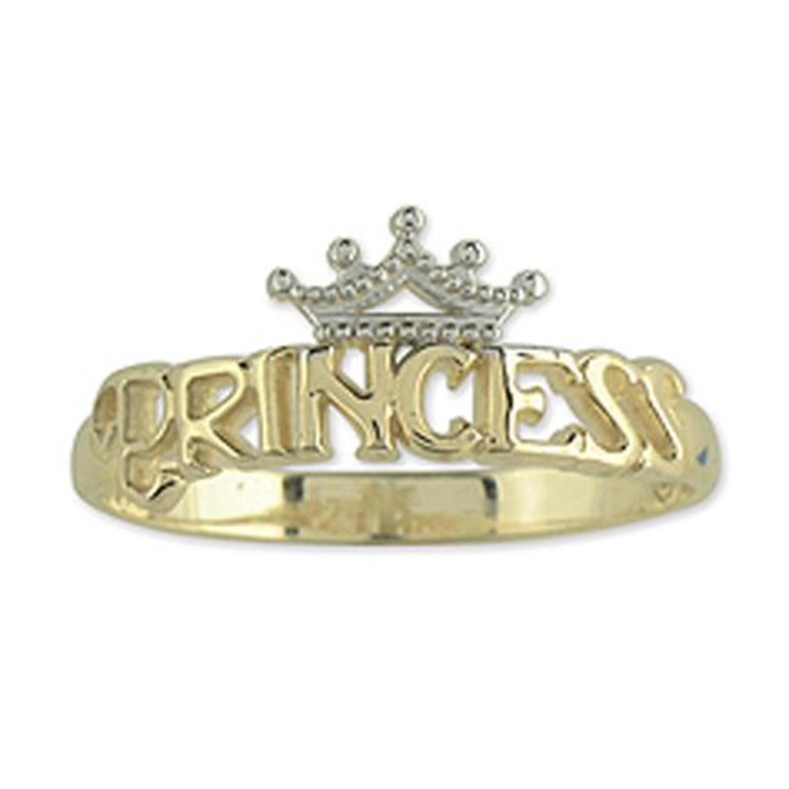 Disney Princess With Tiara Ring in 10k Yellow Gold - Size 3 Only Disney Princess With Tiara Ring in 10k Yellow Gold - Size 3 Only