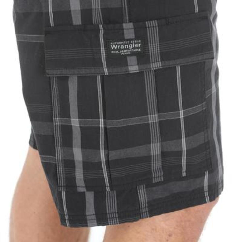 Wrangler Men's Big & Tall Twill Cargo Shorts - Plaid