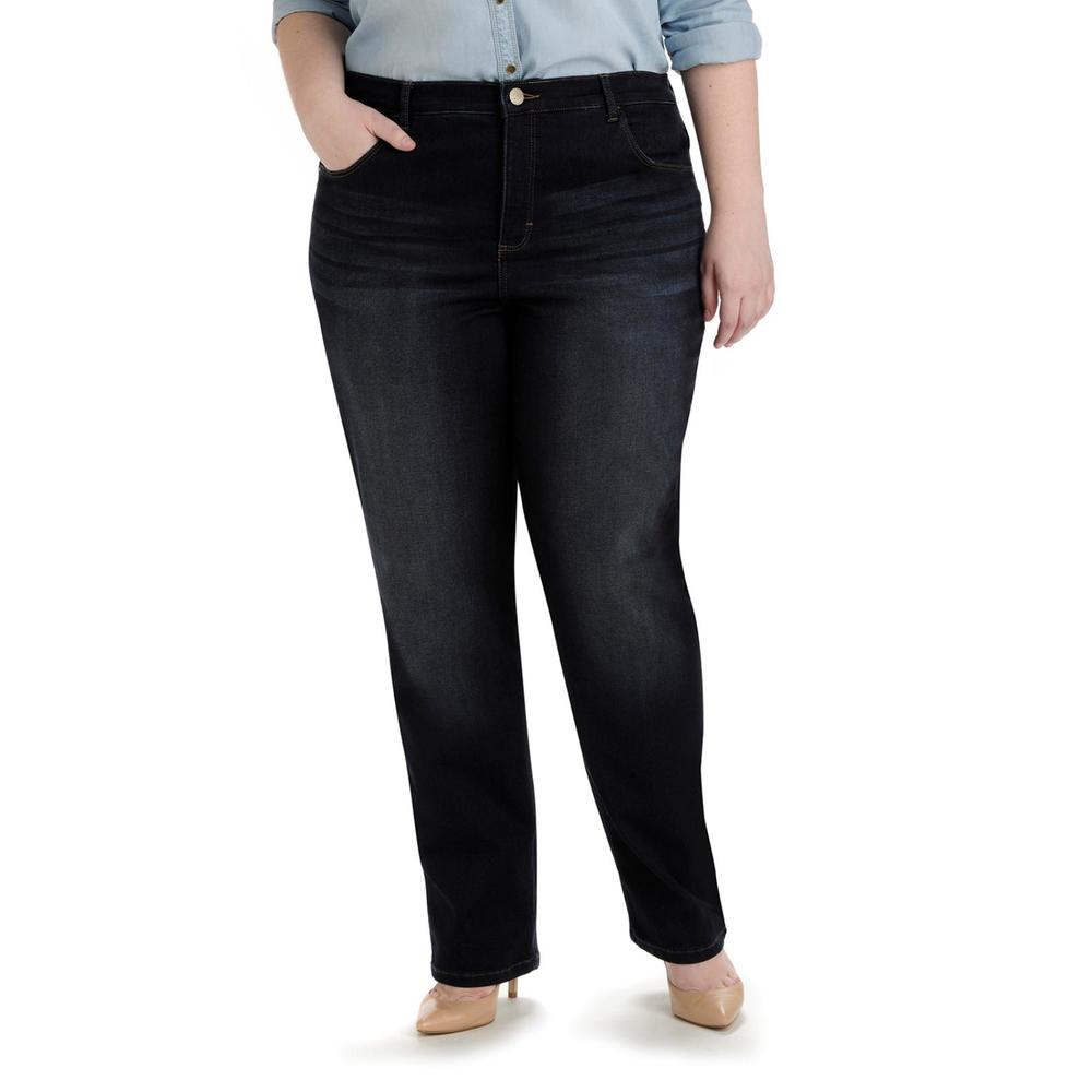 LEE Women's Plus Classic Fit Jeans - Dark Wash