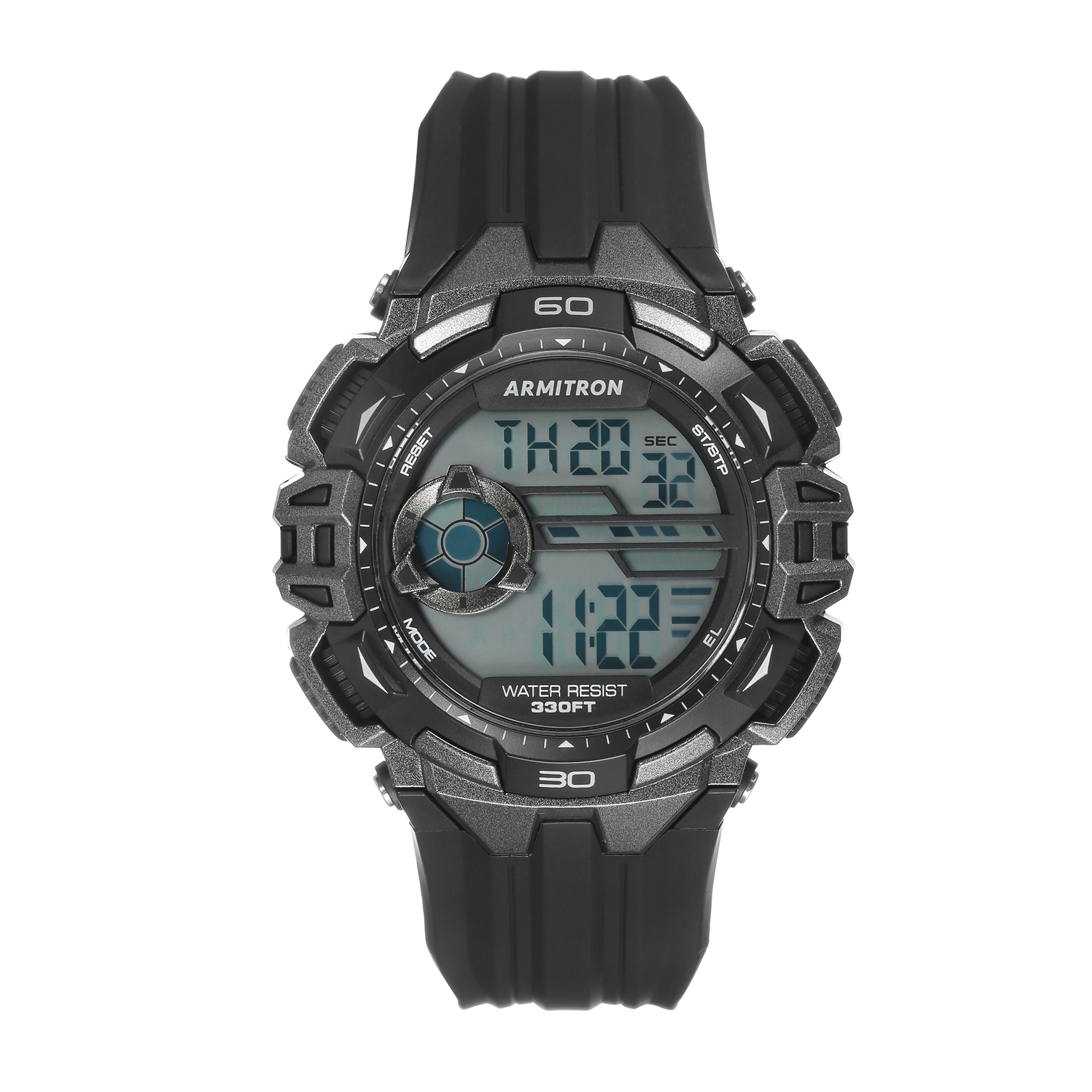 Armitron Black Chronograph Digital  Strap Watch