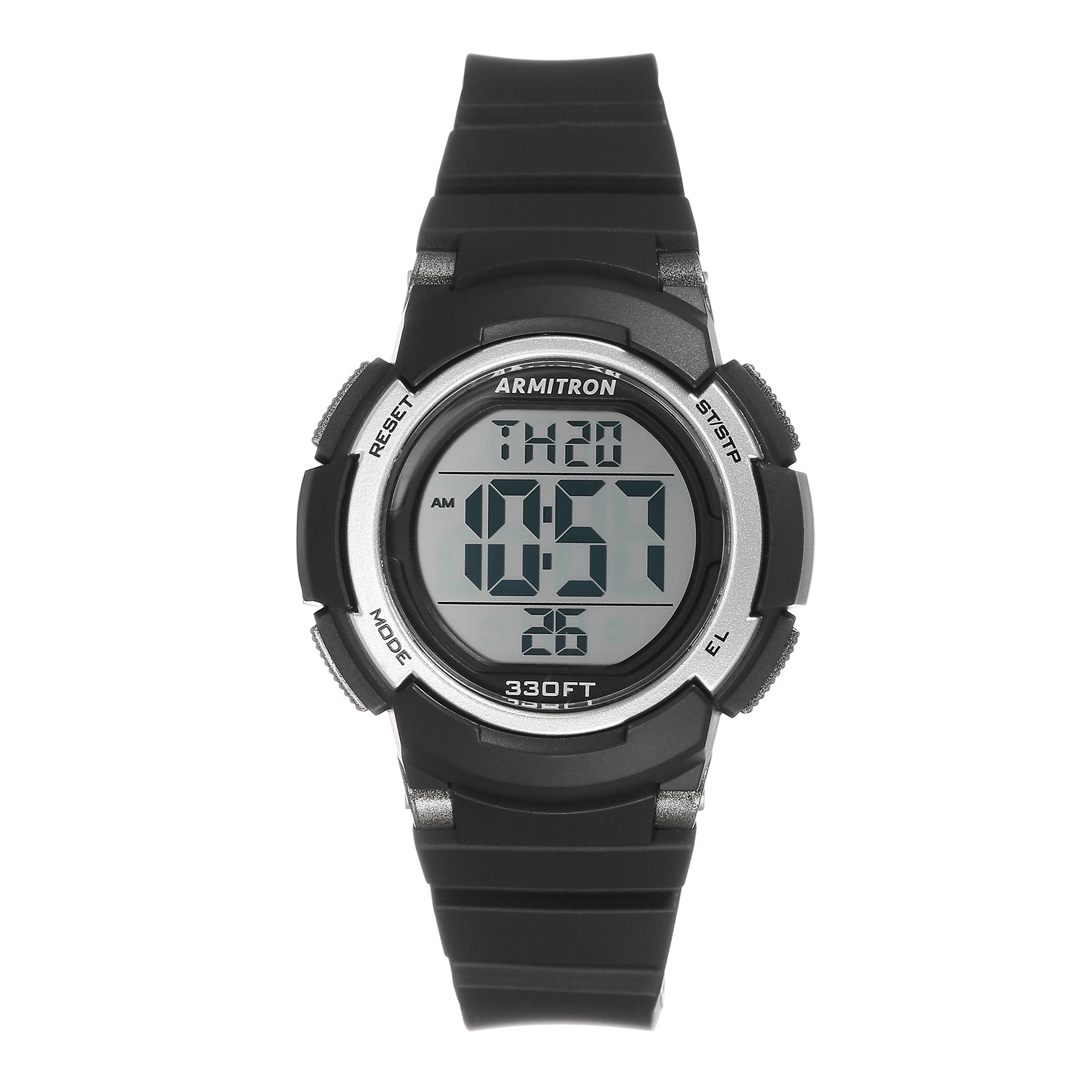 Armitron Black Chronograph Digital Strap Watch