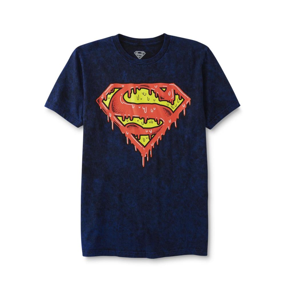 DC Comics Superman Young Men's Graphic T-Shirt - Acid Wash