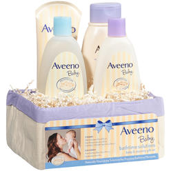 Aveeno Baby Bathtime Solutions Baby & Me gift Set with Baby Wash & Shampoo, calming Baby Bath & Wash, Baby Daily Moisturizing Lo