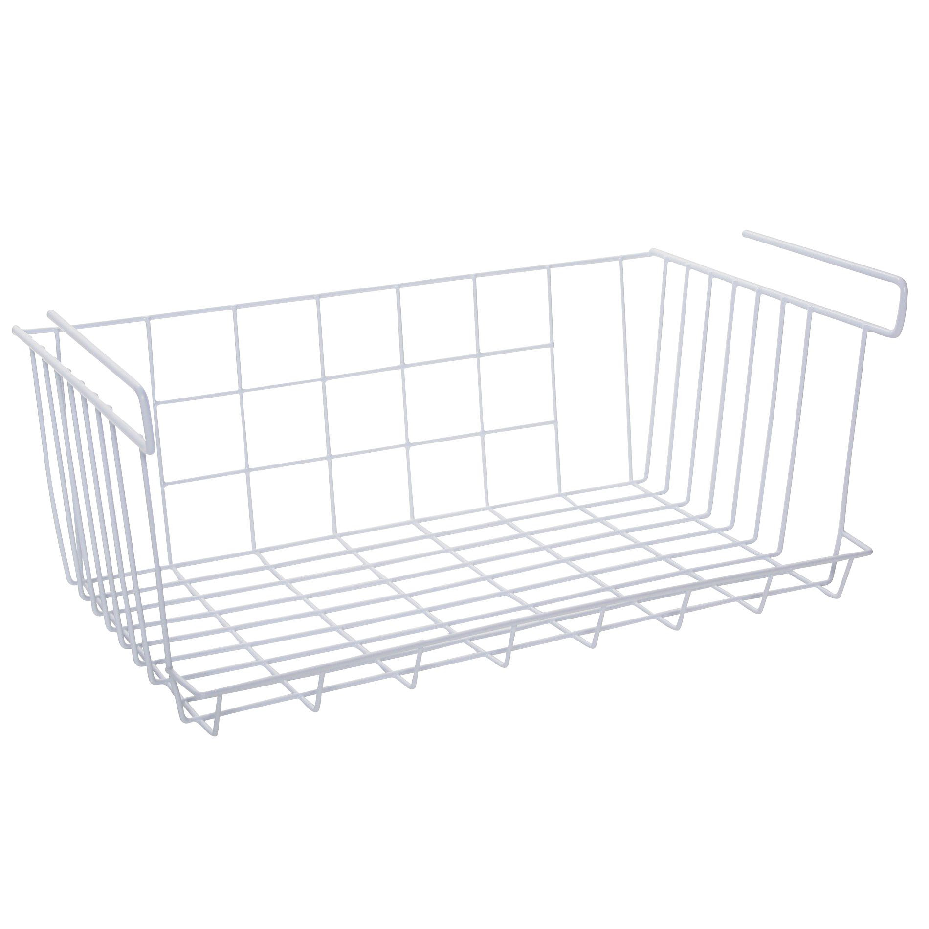 Essential Home Medium Undershelf Basket, White-KC-28M0062-WK Essential Home Medium Undershelf Basket, White-KC-28M0062-WK