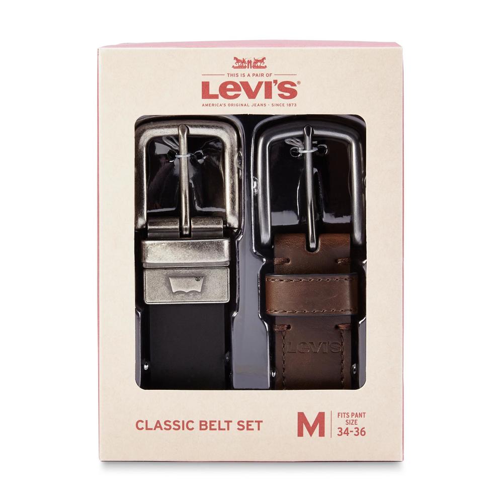 Levi Strauss Men's 2-Pack Synthetic Leather Belts