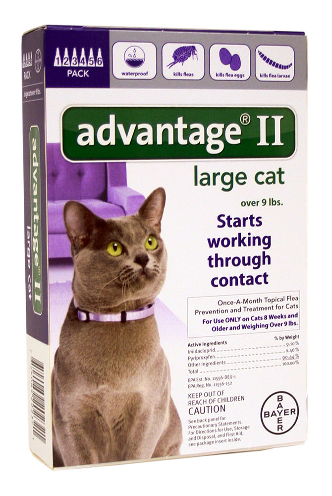 Advantage II for Cats  Over 9 lbs  6 Month Supply