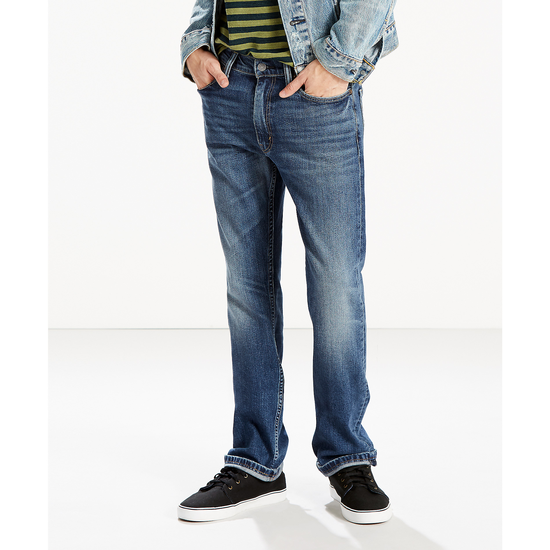 Jean Droit Levi's Emerson Pour Garçon - Denim Délavé - 98% Coton, 2% Élasthanne - Fermeture Éclair