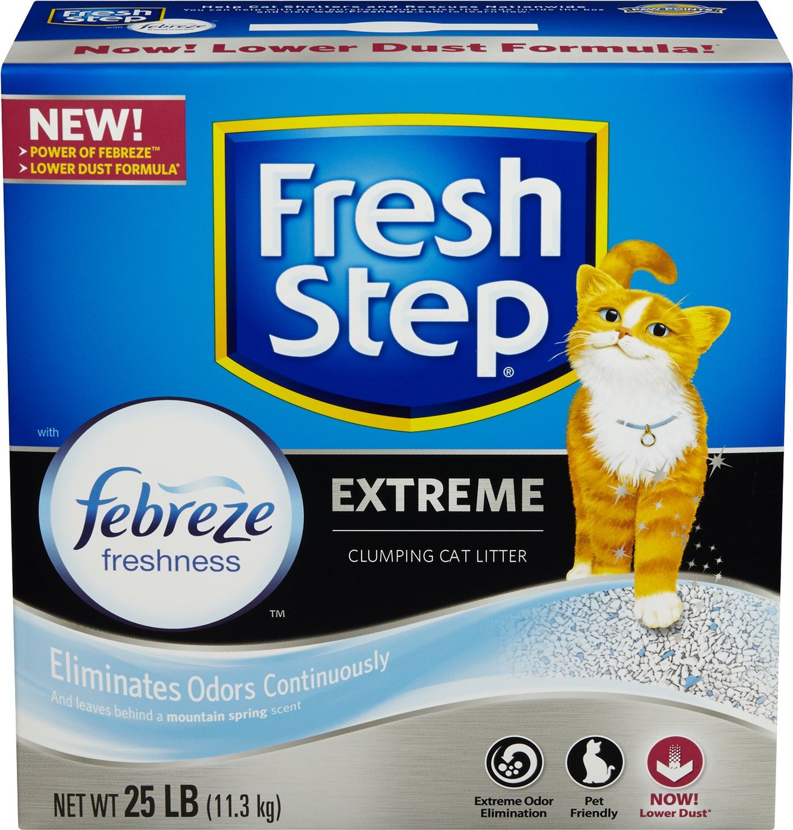 Fresh Step Extreme Odor Control Scoopable Scented Cat Litter, 25 lb (11.3 kg)