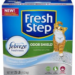 Fresh Step 30466 Cat Litter, Odor Shield, Scoopable, Scented, 25 Lbs. - Quantity 1