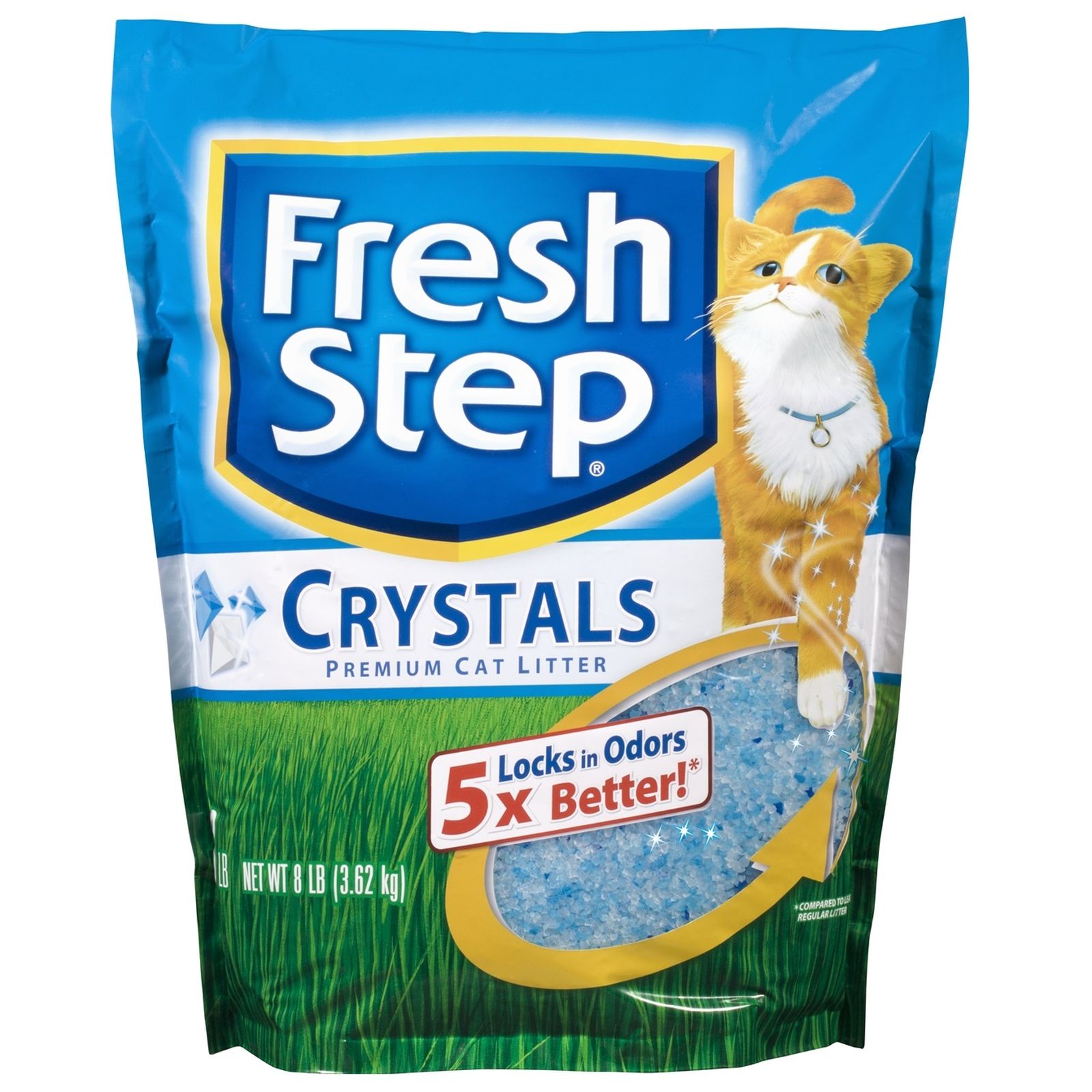 Fresh Step Premium Crystal Cat Litter Value Size, 8 lbs (3.62 kg)