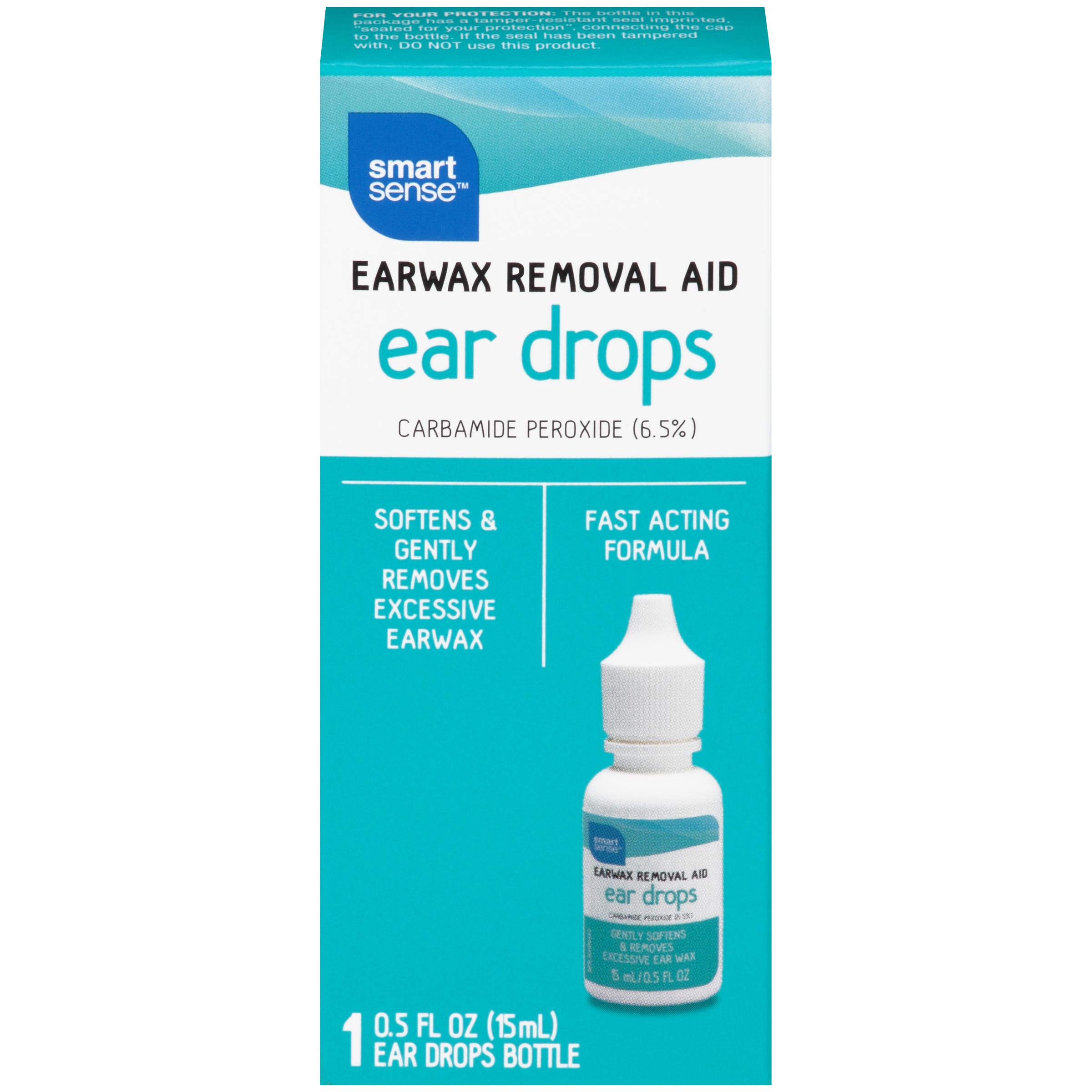 Smart Sense Earwax Removal Aid Ear Drops 0.5 fl oz Box