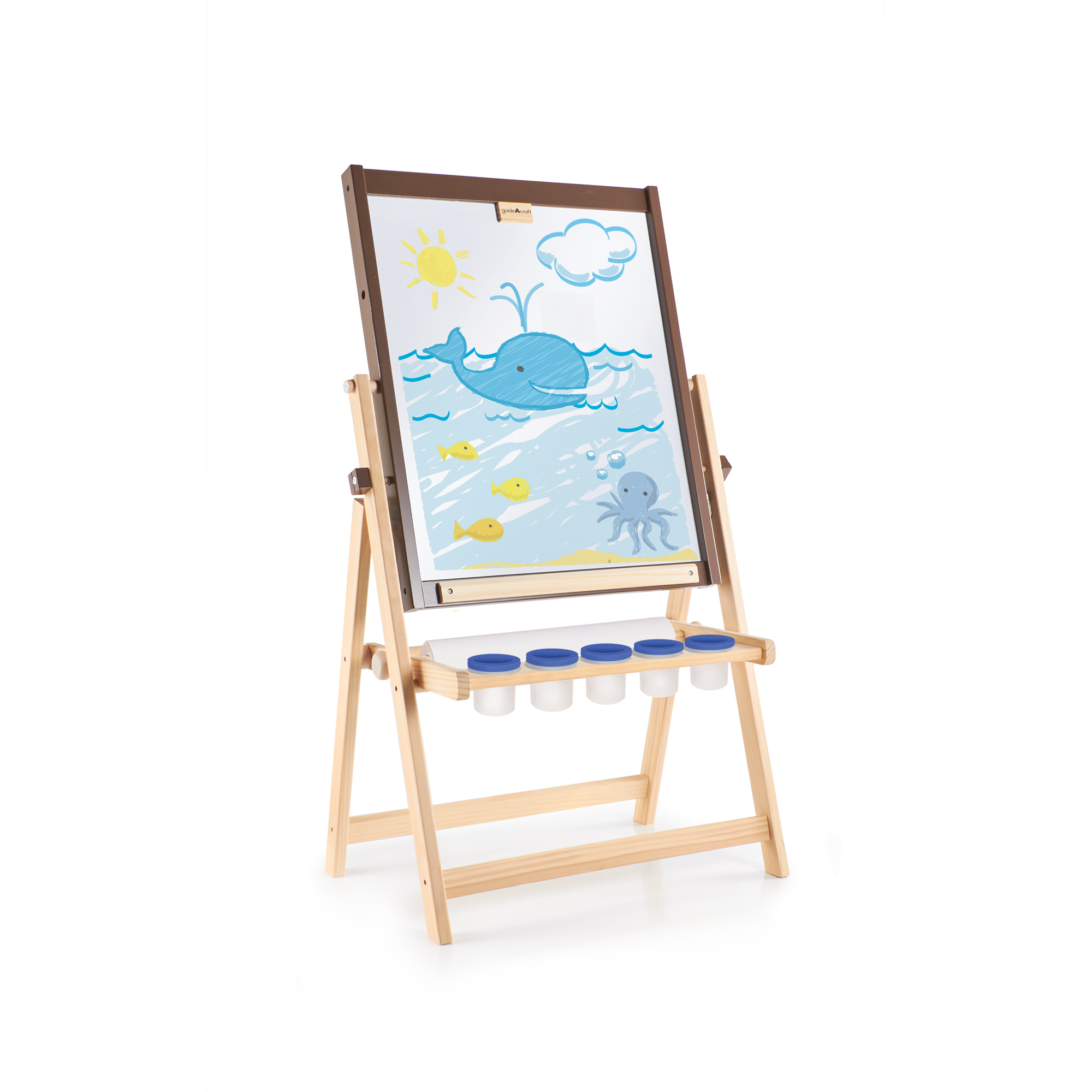 Guidecraft 4-in-1 Flipping Floor Easel Guidecraft 4-in-1 Flipping Floor Easel